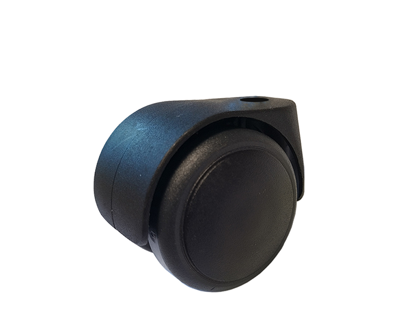 Twin wheel furniture castor Ø50 with PU tread - synchrone brake