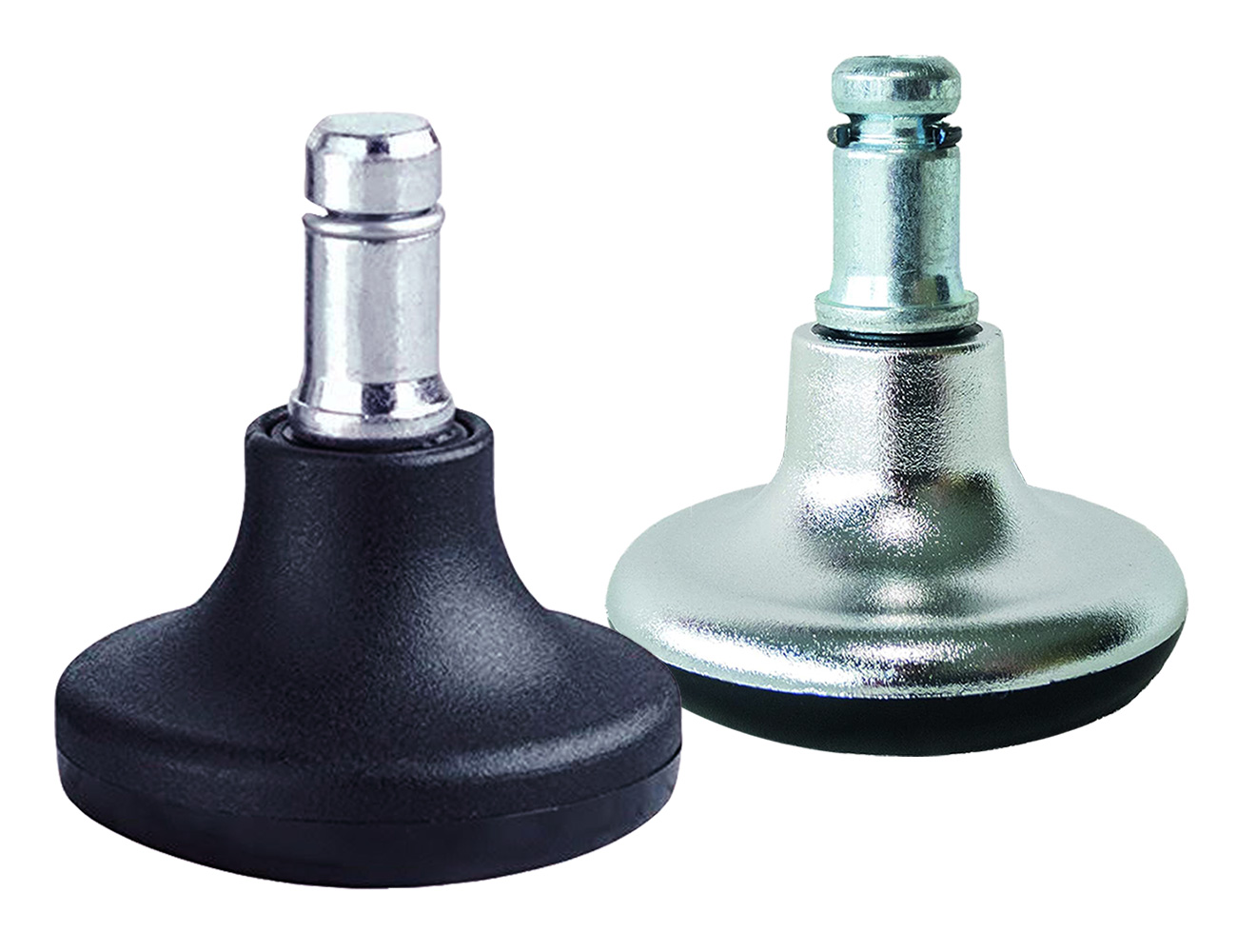 Office chair glides - bell shaped
