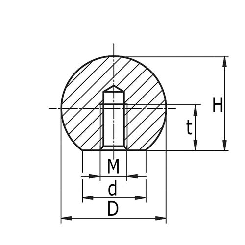 Stainless Steel Threaded Ball Knobs – 1/4-20 Blind Hole, Diameter 12mm To 60mm