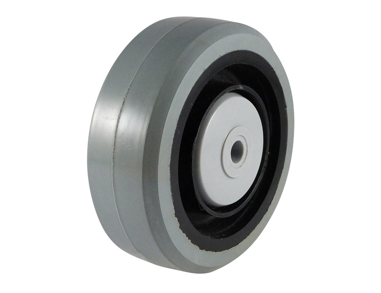 Wheel - elastic rubber tyre on plastic rim