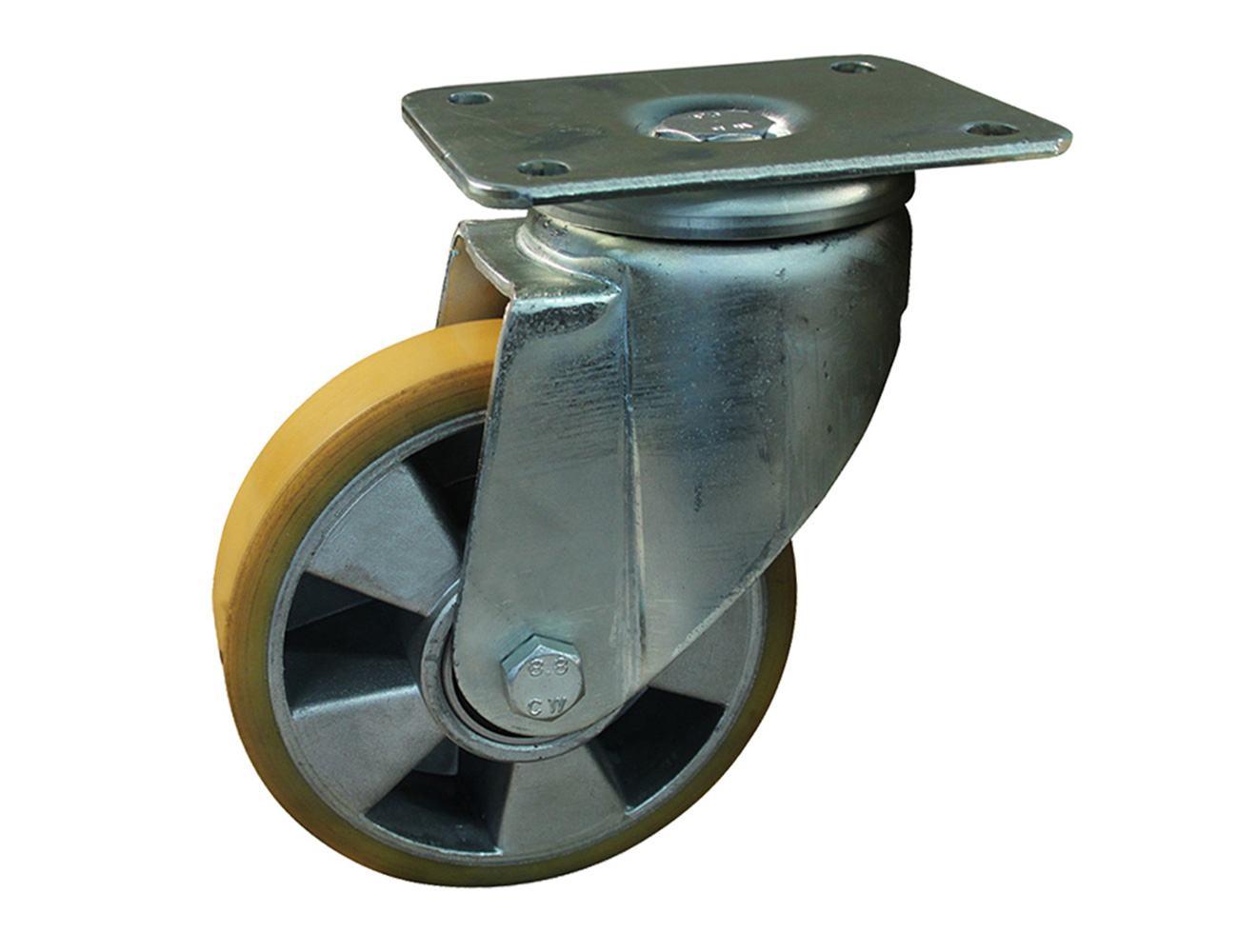 Heavy-duty swivel castor - PU tyre on aluminium rim