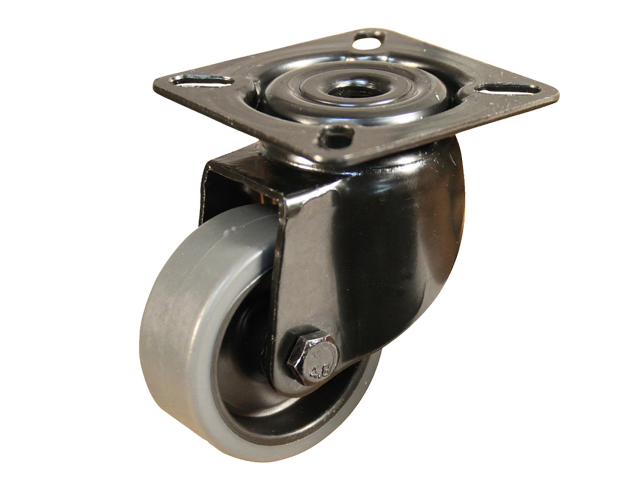 Apparatus swivel castors - mounting plate - black