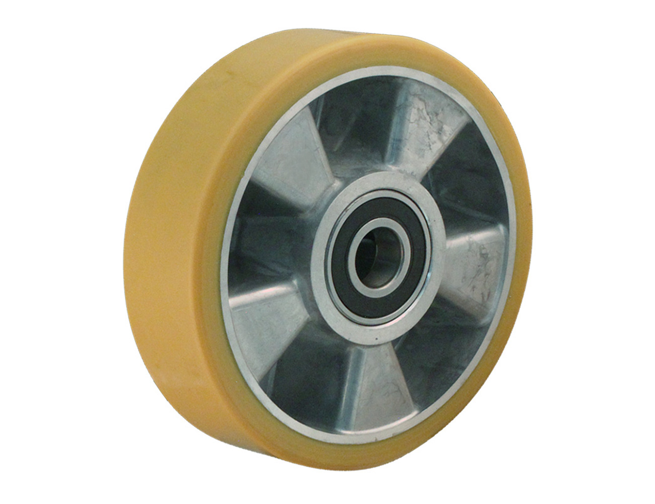Heavy-duty wheel - PU tyre on aluminium rim