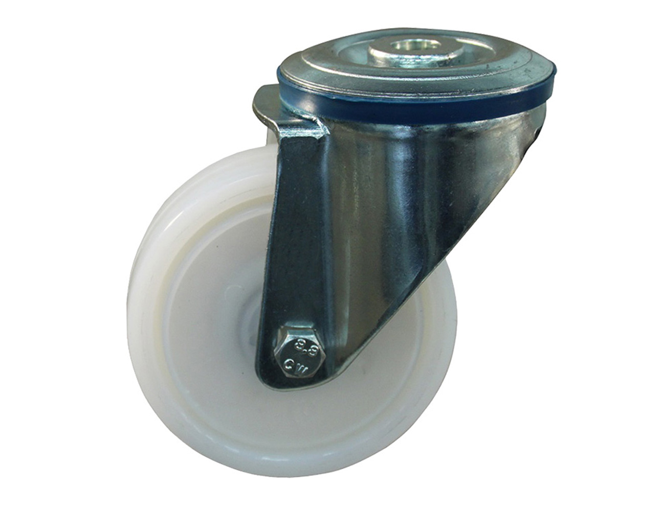 Swivel castor – centre mounting hole - polyamide wheel