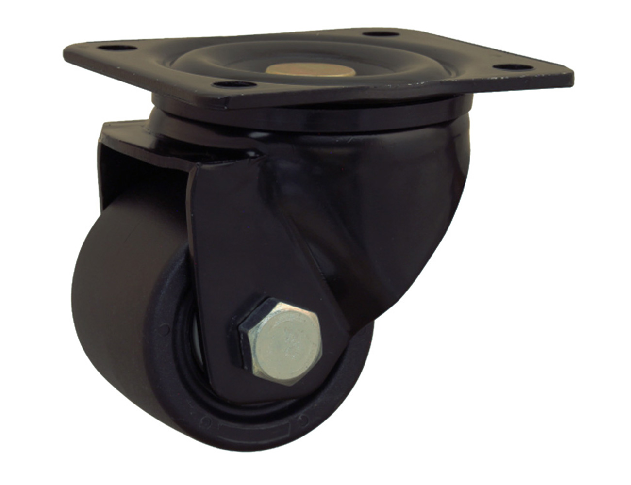 Mini heavy-duty swivel castors - max 600 kg – all black